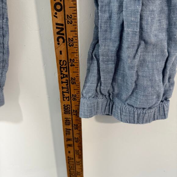 Athleta Women's Retreat Linen Jogger Blue 4 Beach Flowy Lightweight - Picture 10 of 10